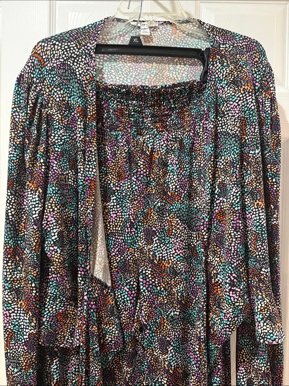 Bar III Multi-Color Tie-Front Printed Pantsuit - Picture 4 of 8